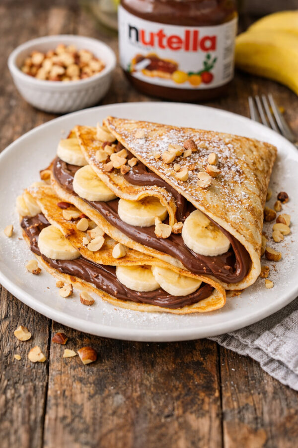 Nalesniki z Nutella bananem i orzecham
